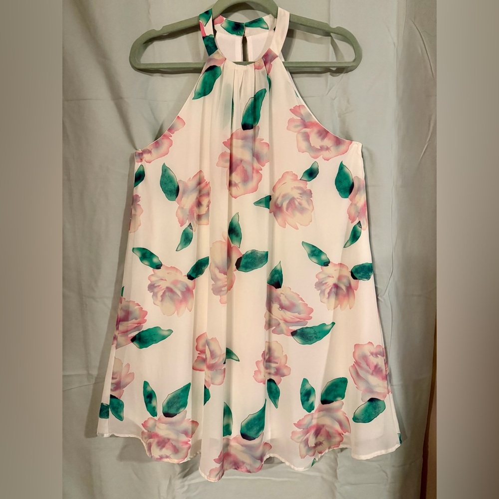 Floral Halter Neck Dress